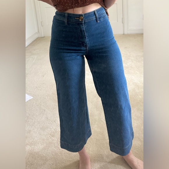 H&M Blue Denim Flared Jeans - Picture 2 of 7